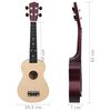 vidaXL Set ukulelea Soprano s futrolom za djecu Natural 23 "