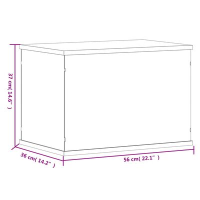 vidaXL Kutija za izlaganje prozirna 56 x 36 x 37 cm akrilna