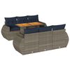 vidaXL 7-dijelni set vrtnih sofa sivi od poliratana