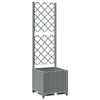 vidaXL Vrtna sadilica s re&scaron;etkom svjetlosiva 40 x 40 x 136 cm PP