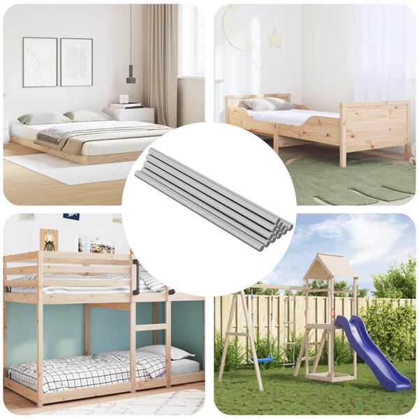 vidaXL Navojni &scaron;tap 12 pcs Srebrno 6 x 135 mm Čelik