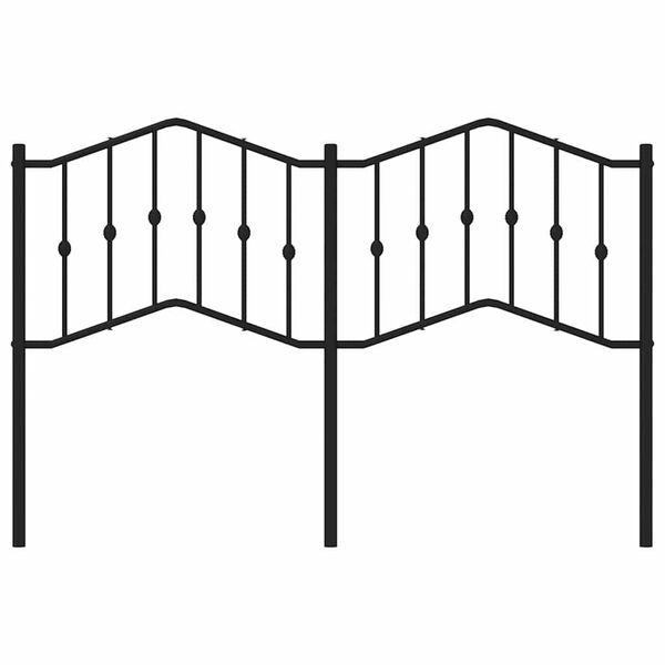 vidaXL Metalno uzglavlje crno 150 cm