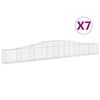 vidaXL Lučne gabionske ko&scaron;are 7 kom 400x30x40/60 cm pocinčano željezo