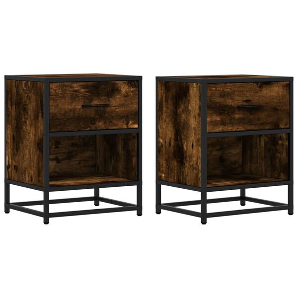 vidaXL Noćni ormarići 2 kom boja hrasta 40x31x50 cm konstruirano drvo