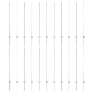 vidaXL Stup za ogradu 22 pcs Srebrno 160 cm Čelik