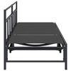 vidaXL Ležaljka Crna 200 x 62 x 59,5 cm Tekstilen