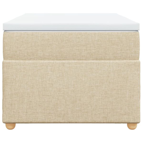 vidaXL Krevet s oprugama i madracem krem 90 x 200 cm od tkanine