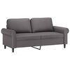 vidaXL 3-dijelni set sofa s jastucima sivi od umjetne kože