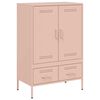 vidaXL Visoka komoda ružičasta 68x39x101,5cm od čelika