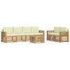 vidaXL Set vanjskih sofa 7 kom. Bijela i krem Poliester