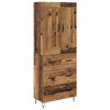 vidaXL Highboard Staro drvo 69,5 x 34 x 180 cm Konstruirano drvo