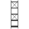 vidaXL Polica Crni hrast 40 x 30 x 155 cm Konstruirano drvo