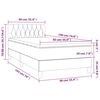 vidaXL Krevet box spring s madracem LED krem 90x190 cm od tkanine