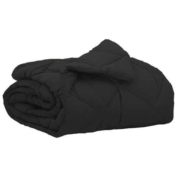 vidaXL Ljetni pokrivač Crna 220 x 135 cm Mikrovlakna