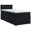 vidaXL Boxspring krevet s madracem Crna 90 x 190 cm Tkanina