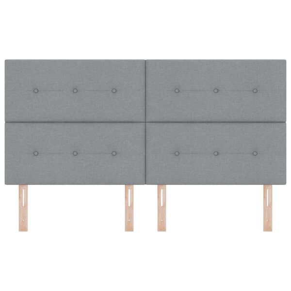 vidaXL Uzglavlje podesivo po visini Svijetlo siva 180 cm tkanina