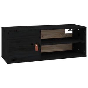 vidaXL Zidni ormarić crni 80 x 30 x 30 cm od masivne borovine