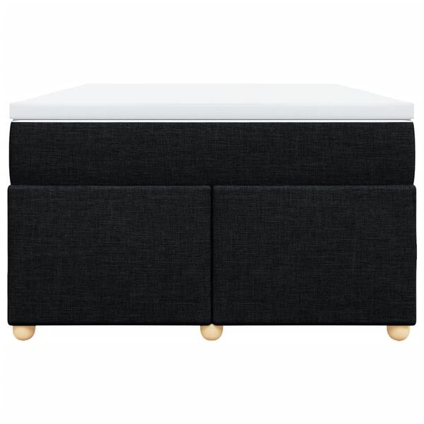 vidaXL Krevet box spring s madracem crni 120 x 190 cm od tkanine