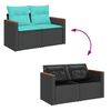 vidaXL 8-dijelni set vrtnih sofa od poliratana s jastucima crni