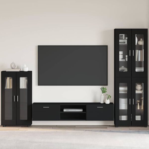 vidaXL Kreveta FLORIN Crna 55,5 x 29 x 103 cm Konstruirano drvo