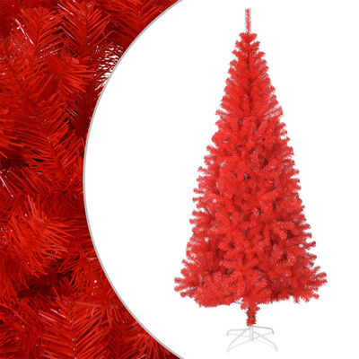 vidaXL Umjetno božićno drvce sa stalkom crveno 180 cm PVC