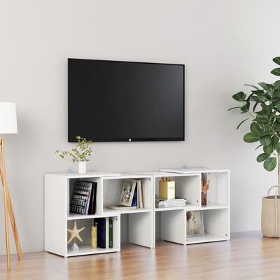 vidaXL TV ormarić visoki sjaj bijeli 104x30x52 cm konstruirano drvo