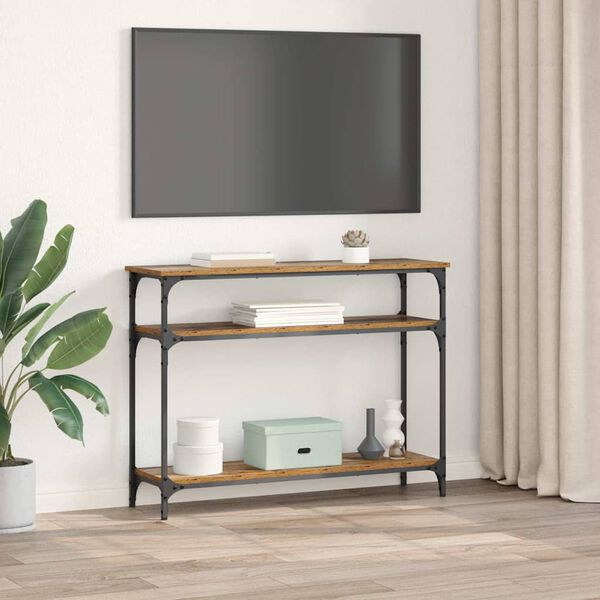 vidaXL Konzolna stolica Staro drvo 100 x 29 x 75 cm Konstruirano drvo