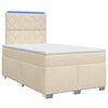 vidaXL Boxspring krevet s madracem Krem 120 x 190 cm Tkanina
