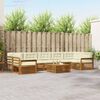 vidaXL Set vanjskih sofa s jastukom 8 pcs Prirodna i krem