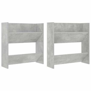 vidaXL Zidni ormarići za cipele 2 kom boja betona 60x18x60 cm drveni