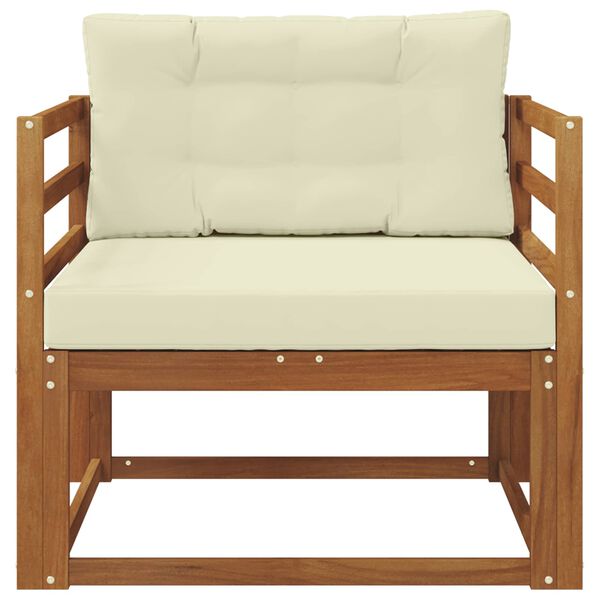 vidaXL Srednja sofa za van Čvrsto drvo akacije Prirodna