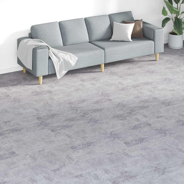 vidaXL Podne daske 18 pcs Sivi 5,26 m&sup2; PVC