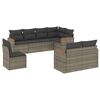 vidaXL 8-dijelni set vrtnih sofa od poliratana s jastucima sivi