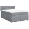 vidaXL Krevet box spring s madracem svjetlosiva 160x200 cm tkanina