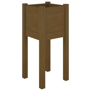 vidaXL Vrtna sadilica smeđa boja meda 31x31x70 cm od masivne borovine