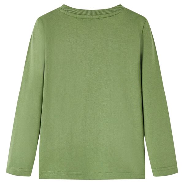 Dječja majica dugih rukava svijetla kaki 116