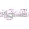 vidaXL Set vanjskih sofa s jastukom 6 pcs Prirodna i svijetlo siva