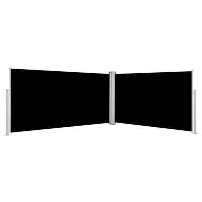 vidaXL Uvlačiva bočna tenda crna 160 x 600 cm