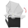 vidaXL 7-dijelni vrtni lounge set s baldahinom poli ratan crni