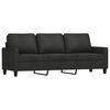 vidaXL 3-dijelni set sofa s jastucima crni od tkanine