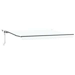 vidaXL Povlačivi tende Bijela 450 &times; 350 cm Poliester