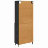 vidaXL Highboard s ladicama Crni hrast 69,5 x 34 x 180 cm