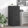 vidaXL Kabinet za datoteke s ladicama Crna 44 x 50 x 106.5 cm