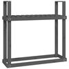 vidaXL Stalak za drva za ogrjev sivi 110x35x108,5 od masivne borovine