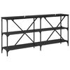 vidaXL Konzolna stolica Crni hrast 160 x 30 x 75 cm Konstruirano drvo