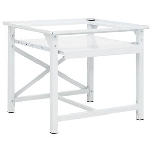 vidaXL Postolje za perilicu rublja s policom na izvlačenje bijelo