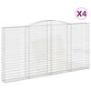 vidaXL Lučne gabionske ko&scaron;are 4 kom 400x30x200/220cm pocinčano željezo
