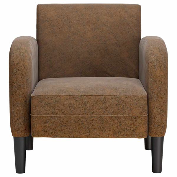 vidaXL Sofa fotelja s naslonima za ruke smeđa 54 cm umjetna koža