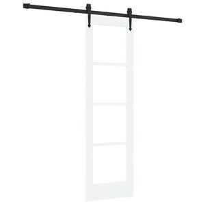 vidaXL Klizna vrata Bijela i crna 61 x 198,5 cm