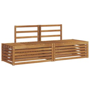 vidaXL Set vanjskih sofa 2 Komad Prirodna 182,5 x 63 x 73 cm